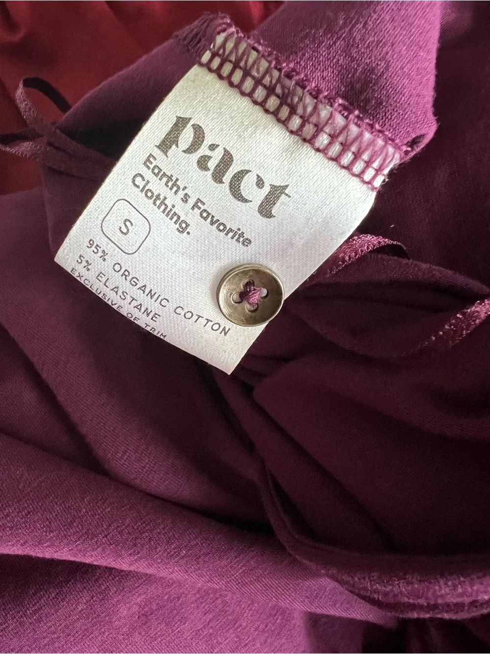 ‼️EUC: Pact Organic Women’s Plum Fit & Flare Cowl Neck Jumpsuit - S - Picture 7 of 9
